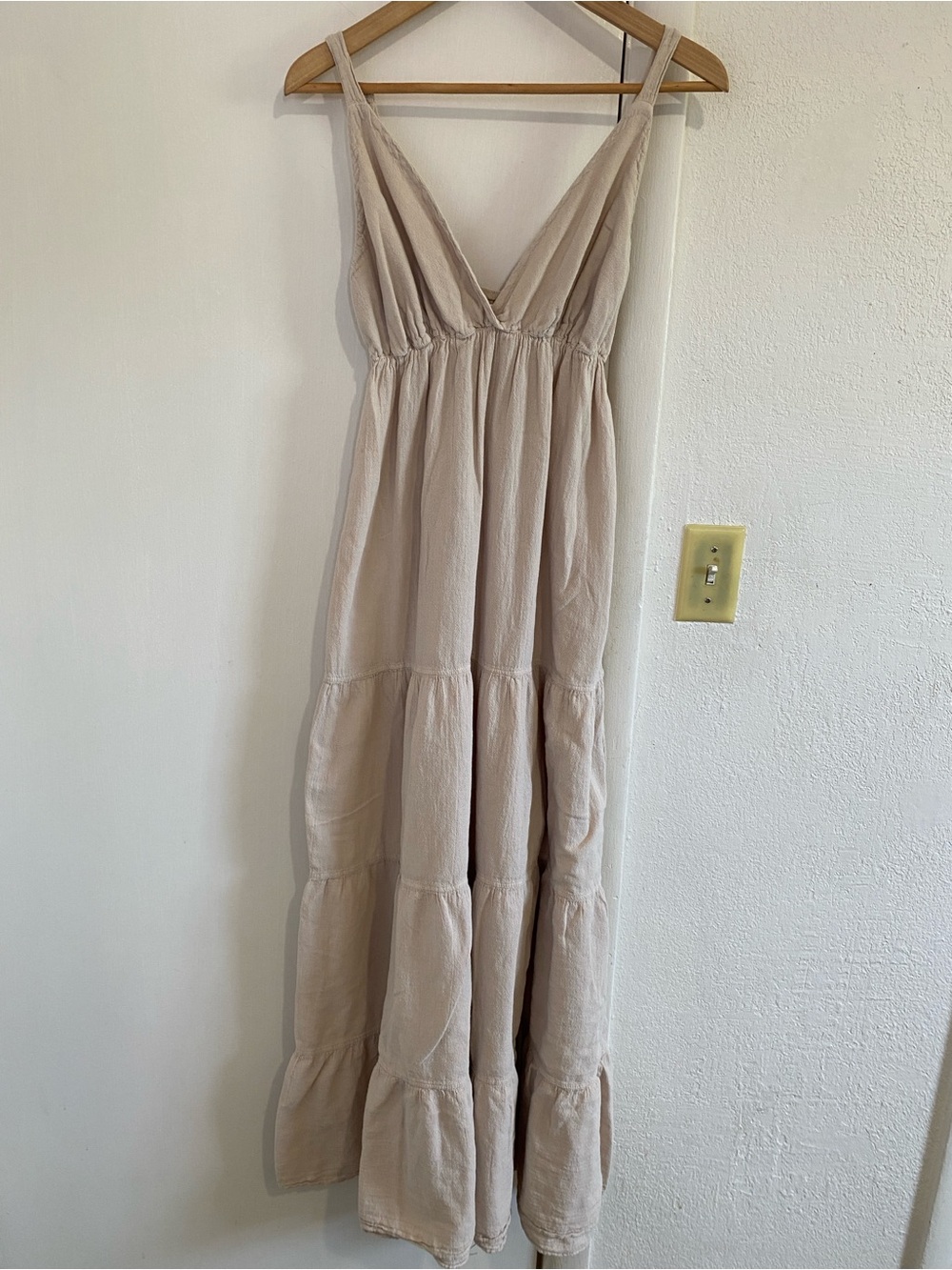 Seaspice Resort Wear Tiered Maxi Dress Cottagecore Beachy Peruvian Cotton XL